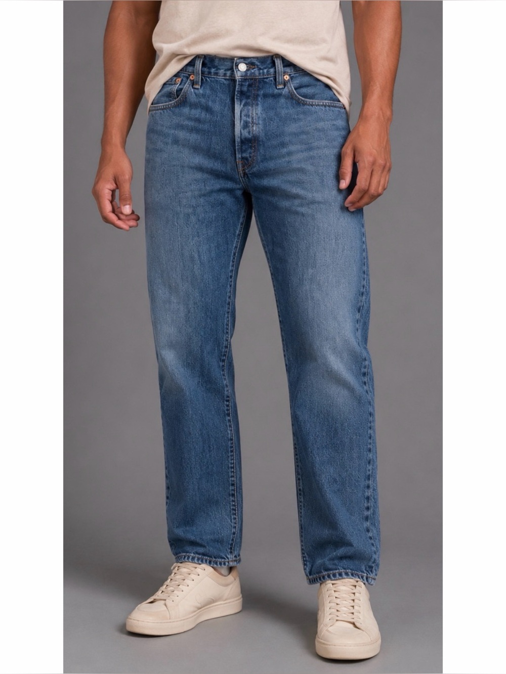 LEVI’S • Classic Blue Straight Fit Button-Fly Denim Jeans, 40x32 - Picture 1 of 10